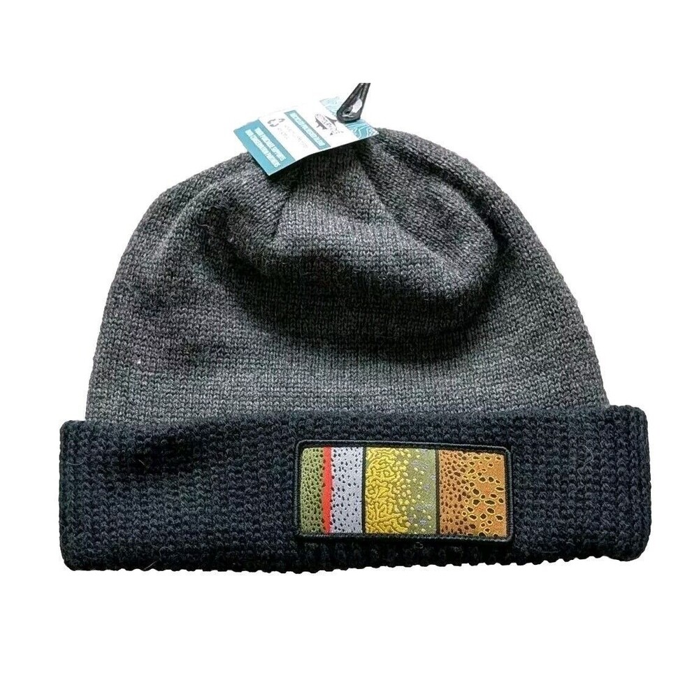 NEW Rep Your Water Big Three Knit Hat - Brown, Brookie, Rainbow Trout